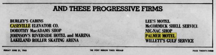 Palmer Motel - Jun 21 1963 Article